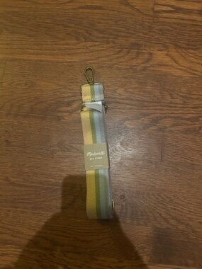 Madewell Striped Canvas Bag Strap in Sage, Olive & Gray